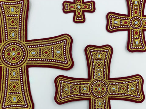 Set of embroidered crosses “Perla” in 4 colors