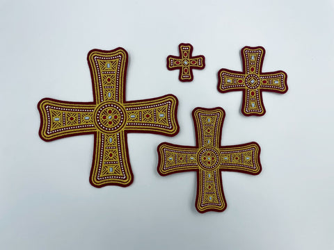 Set of embroidered crosses “Perla” in 4 colors