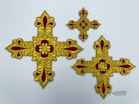 Set of embroidered crosses ST-007 in 2 colors