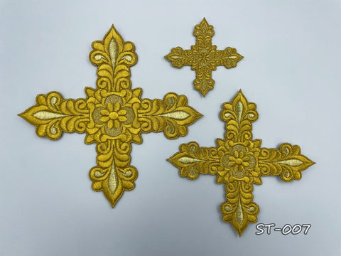 Set of embroidered crosses ST-007 in 2 colors