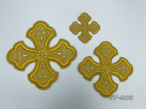 Set of embroidered crosses ST-008 in 5 colors