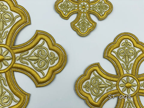 Set of embroidered crosses ST-008 in 5 colors