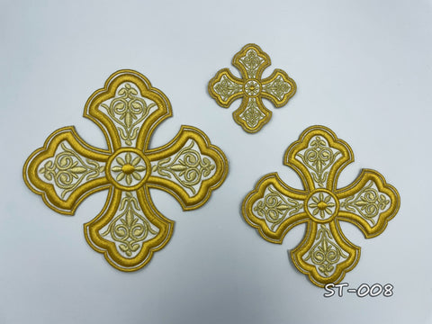 Set of embroidered crosses ST-008 in 5 colors