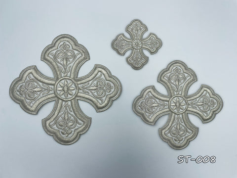 Set of embroidered crosses ST-008 in 5 colors