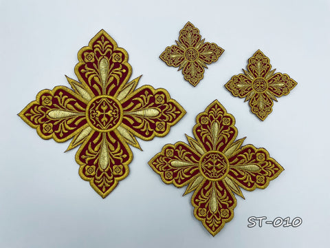 Set of embroidered crosses ST-010 in 2 colors