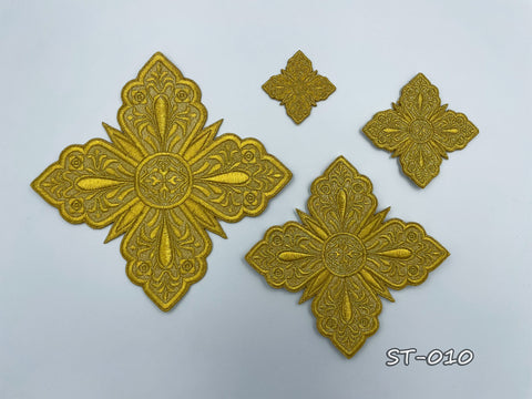 Set of embroidered crosses ST-010 in 2 colors