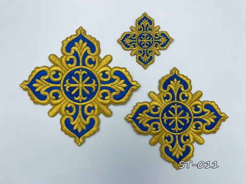 Set of embroidered crosses ST-011 in 6 colors