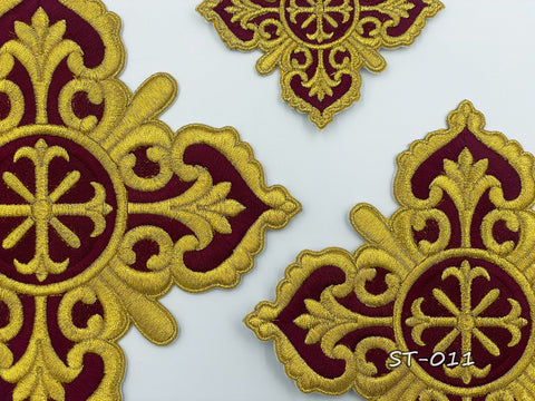 Set of embroidered crosses ST-011 in 6 colors