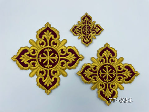 Set of embroidered crosses ST-011 in 6 colors