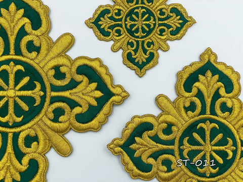 Set of embroidered crosses ST-011 in 6 colors