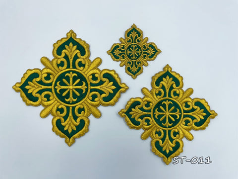 Set of embroidered crosses ST-011 in 6 colors