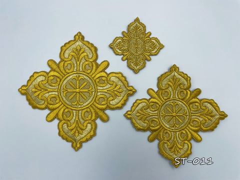 Set of embroidered crosses ST-011 in 6 colors