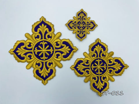 Set of embroidered crosses ST-011 in 6 colors