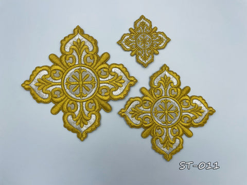 Set of embroidered crosses ST-011 in 6 colors