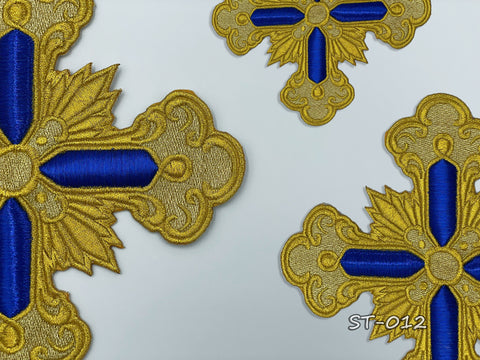 Set of embroidered crosses ST-012 in 5 colors