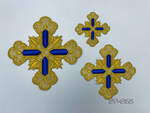 Set of embroidered crosses ST-012 in 5 colors