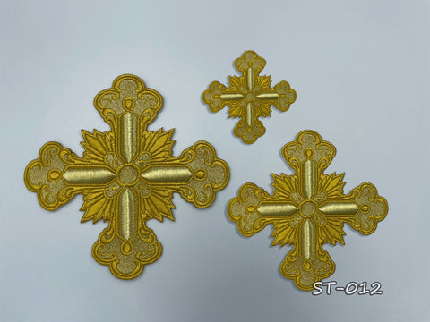 Set of embroidered crosses ST-012 in 5 colors