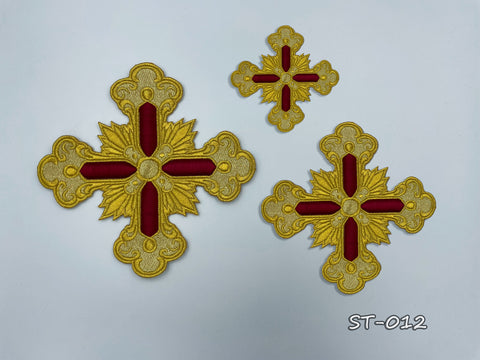 Set of embroidered crosses ST-012 in 5 colors