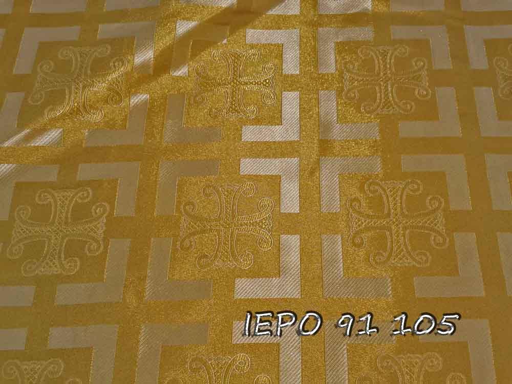 Clerical brocade with crosses, metallic brocade jacquard fabric