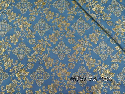 Ecclesiastical light-weight rayon fabric with crosses and flowers (IERO 76) -  Liturgical Fabrics